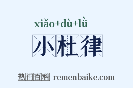 小杜律是什么意思的图片
